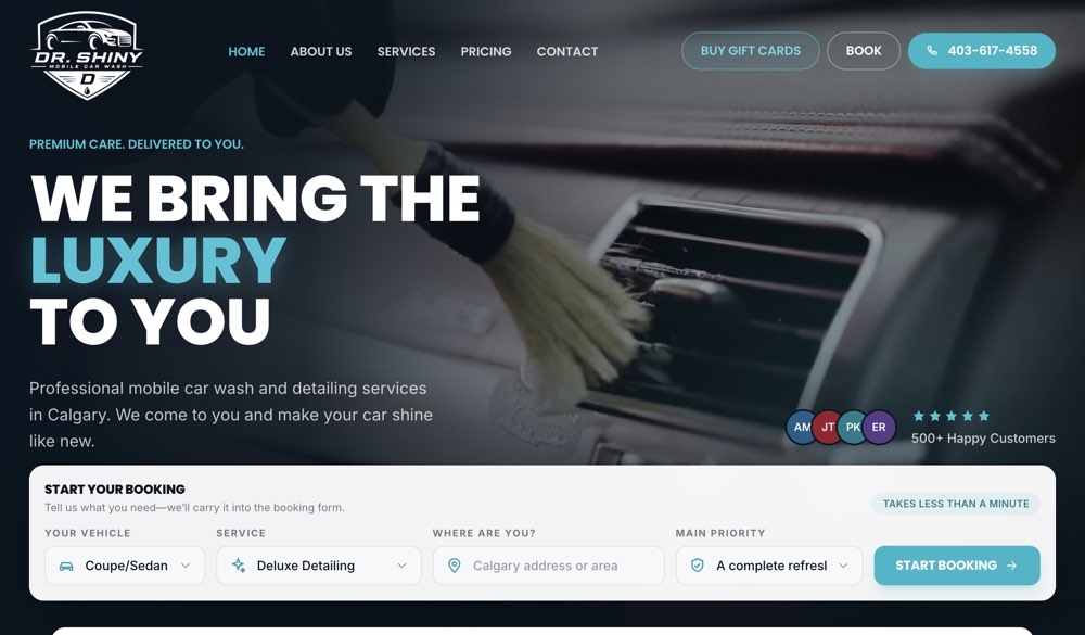 Dr Shiny — Mobile Car Wash project by Pulsar Studios